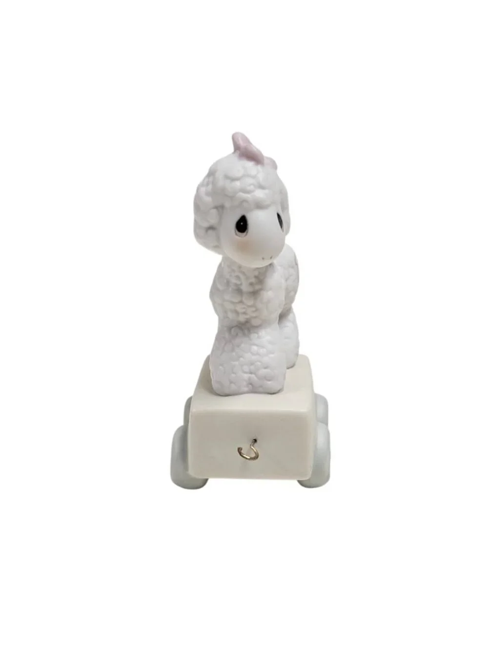 80s - 90s Precious Moments LAMB 1st birthday series train hand-painted figurine